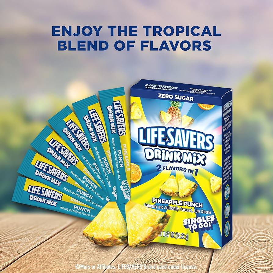 Zero Sugar Lifesavers Pineapple Punch Drink Mix Singles
